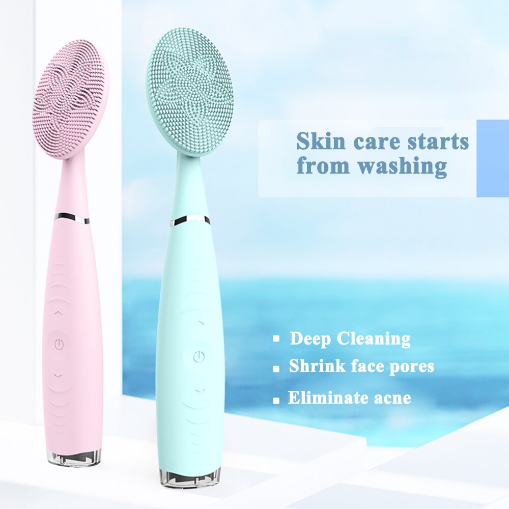 High Frequency Electric Face Cleaner Brush Sonic Facial Cleansing Deep Pore Cleaner Blackhead Removal Facial Massager