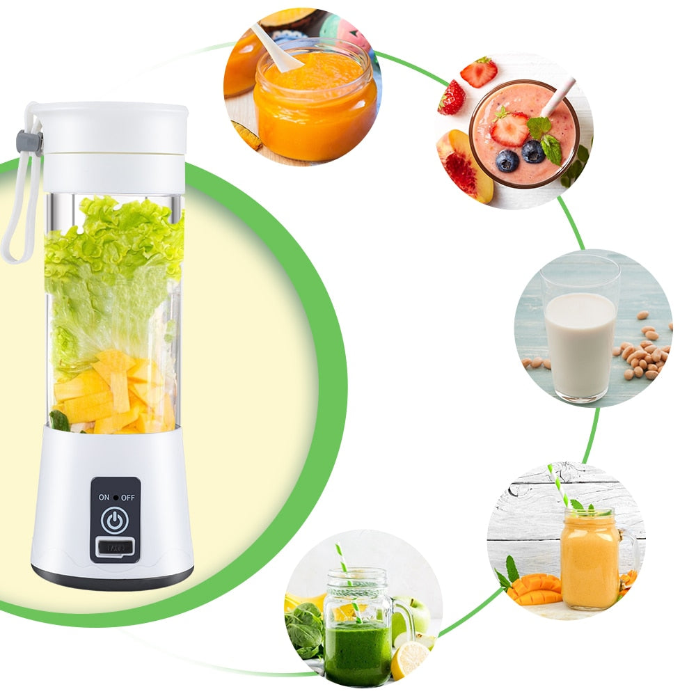 Portable Mixer USB Electric Fruit Juicer Handheld Smoothie Maker Blender Stirring Rechargeable Mini Food Processor Juice Cup