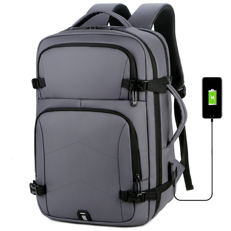Mens Backpacks Multifunctional Waterproof Film Laptop Backbag Business USB Charging Wearable Personality Bag For Rucksack Man