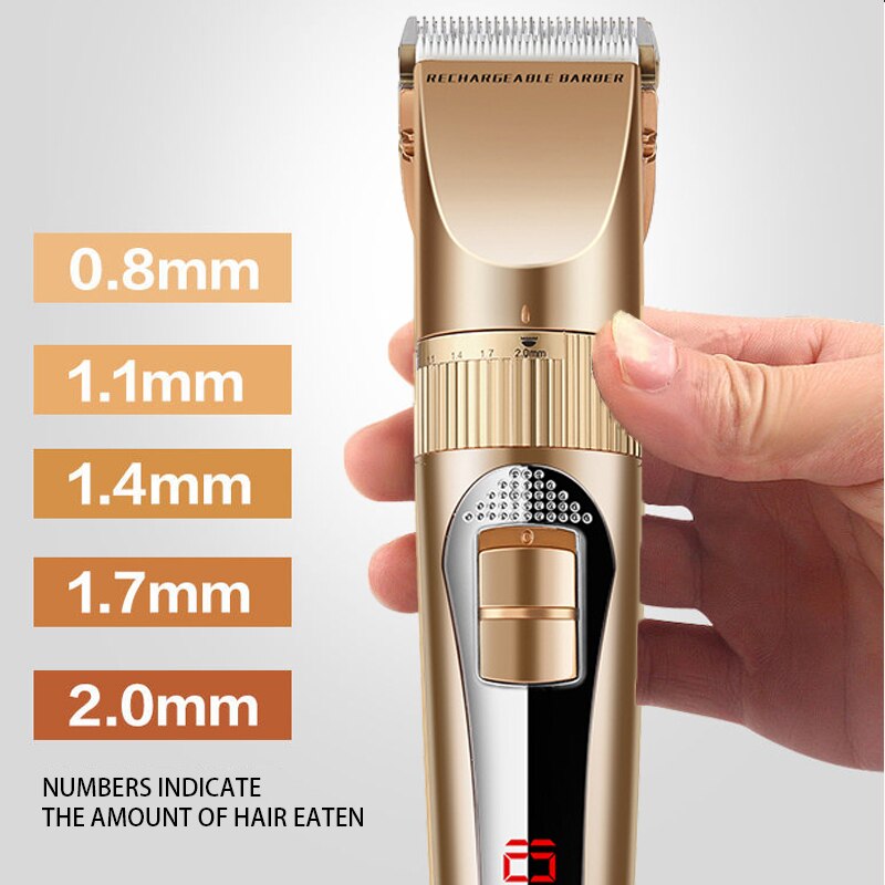 Electric Hair Clipper for Barber Fast Hair Cutter LED Display USB Charging Professional Trimmer Hair Cutting Machine Low Noise
