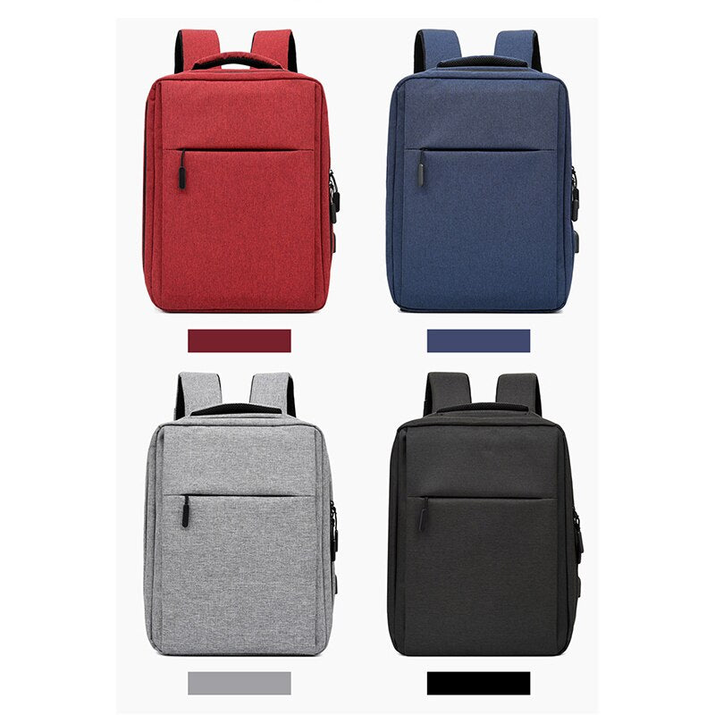 Backpack For Men Portable USB Charging Bag For Laptop 15.6 Inch Multifunctional Waterproof Rucksack Business Travel Backbag