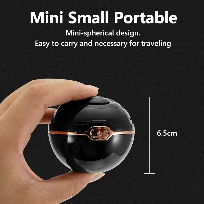 New Ball Shape Electric Razor USB Rechargeable Mustache Trimmer with Base for Men Barber Shaving Machine Beard Trimmers