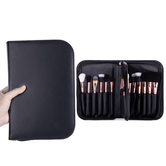 Makeup Brush Bag Zipper 29pcs Brushes Holder Case Artist Pockets Storage For Men Women Cosmetic Brush Case