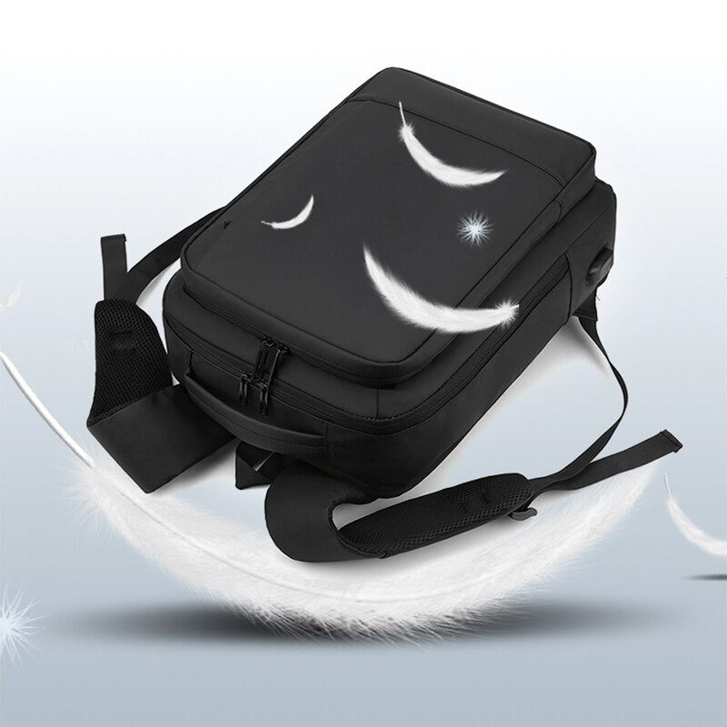 USB Charging Backpack For Men Multifunctional Nylon Business Bags Portable Casual Laptop Rucksack Male Scalable Design