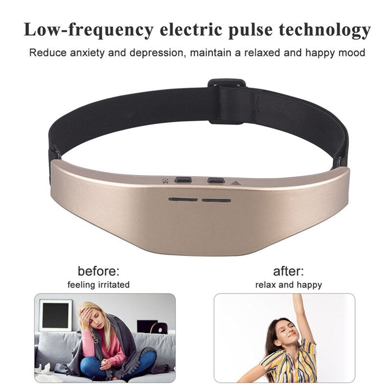Smart Electric Head Massager Microcurrent Wireless Sleep Instrument Sleep for Better Sleep and Relieve Headache