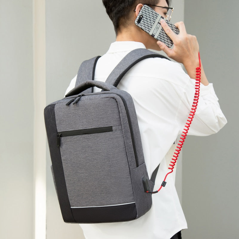 Men's Backpack Multifunctional USB Charging Bag Male Waterproof Oxford Cloth Rucksack For Laptop 15.6 Inch Urban Casual Bagpack