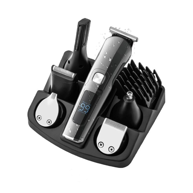 Professional Multifunction Beard Hair Trimmer Waterproof 6 In 1 Hair Clipper Electric Razor for Men Grooming  Kit
