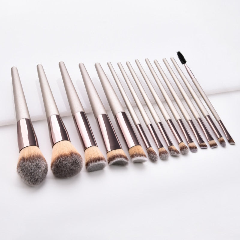 14pcs Fashionable Brushes Contour Blush Makeup Professional Foundation Eyeshadow Eyebrow Powder Make Up Brush Cosmetic Tools
