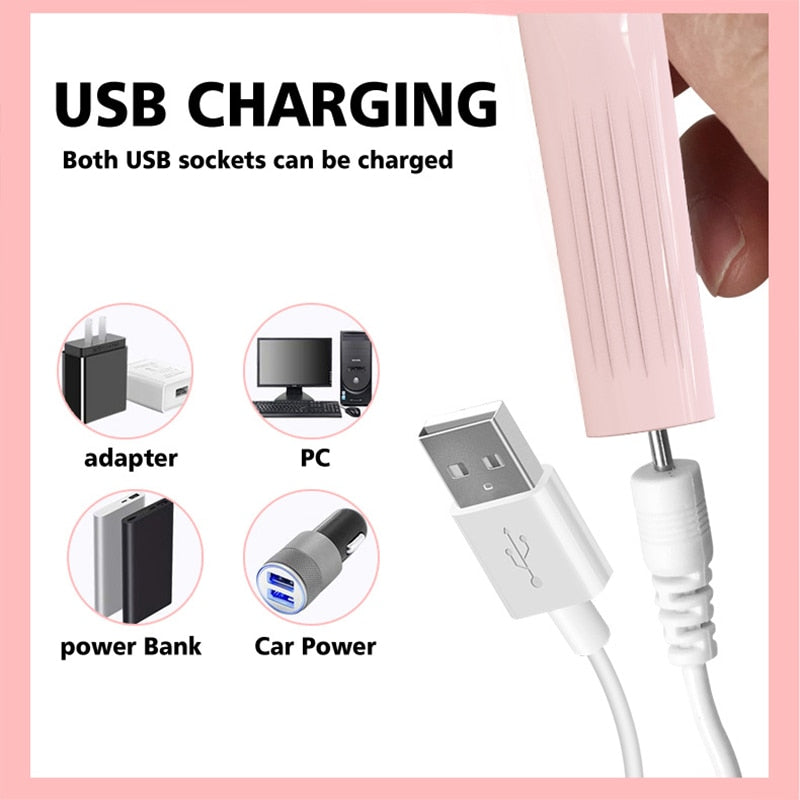 USB Professional Electric Pen-Shape Nail Drill Machine 5 IN 1 LED Nail Art Drill Set File Nail Pedicure Drill Nails Apparatus