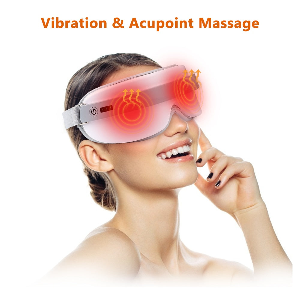 Smart Airbag Vibration Eye Massager Eye Care Instrument Heating Bluetooth Music Relieves Fatigue And Dark Circles