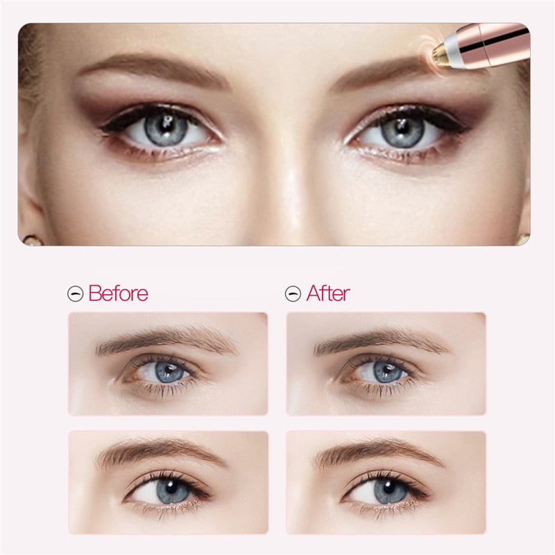 USB Rechargeable 3D Arch Blade Lady Shaver Circular Arc Cutter LED Light Design Painless Epilator Mini Hair Removal Trimmer