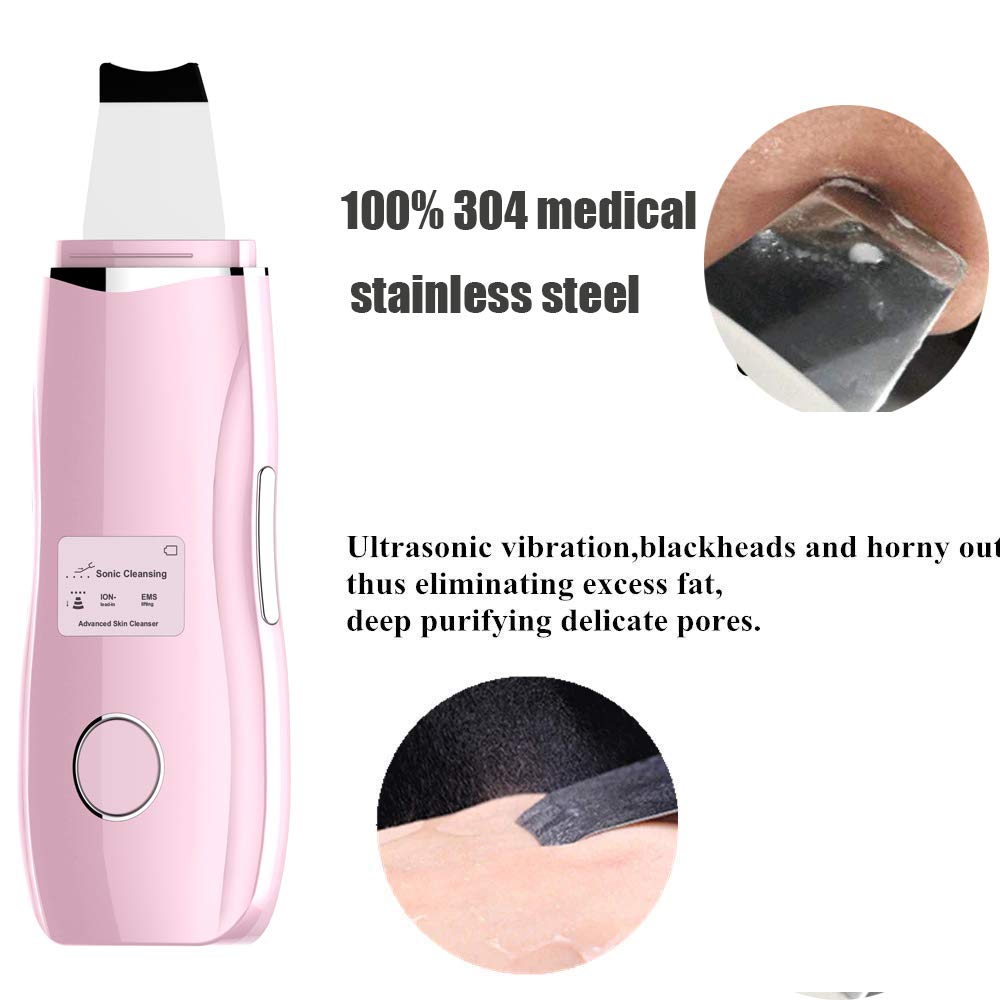 Ultrasonic Skin Scrubber Facial Peeling Shovel Pore Blackhead Cleaner EMS Facial Lifting  Pores Cutin Remover Comedone Cleanser