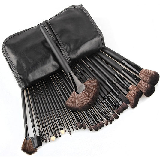 Professional 32pcs Black Makeup Brushes Set Powder Blusher Contour Cosmetic Beauty Tools Kit