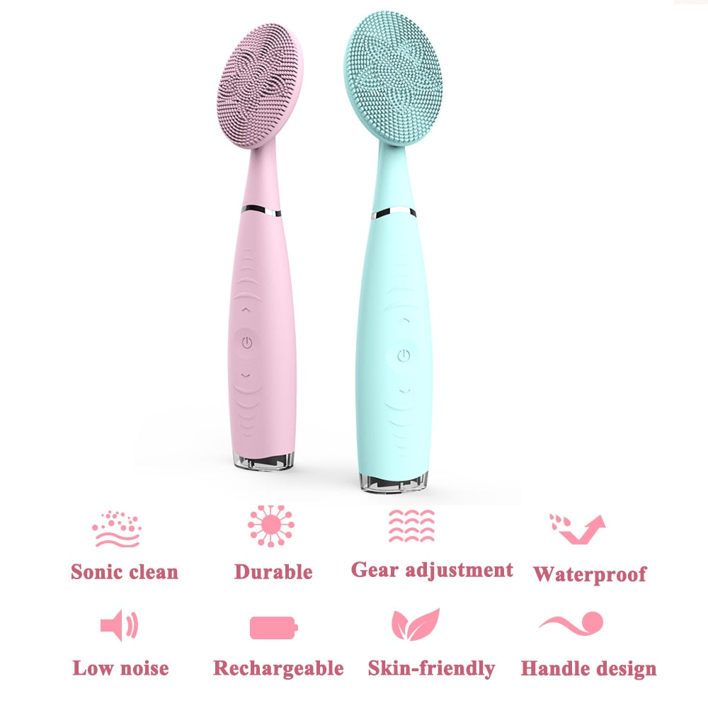 New Electric Facial Cleansing Brush Skin Pore Anti Aging Wrinkle Brush For Removing Skin's Blackheads Cosmetic Remove
