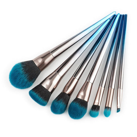 7pcs Makeup Brushes Set Diamond Handle Powder Foundation Blusher Contour Eyebrow Eyeshadow Brush Cosmetic Tools