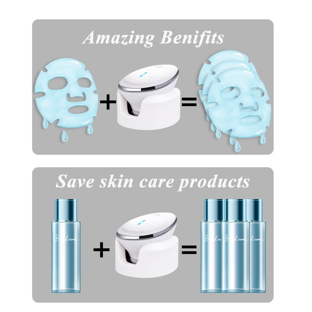 Electric Heating Facial Cleansing Brush 2 in 1 Heated Massager&Sonic Vibrating,Facial Cleanser Brush for Skin Exfoliation