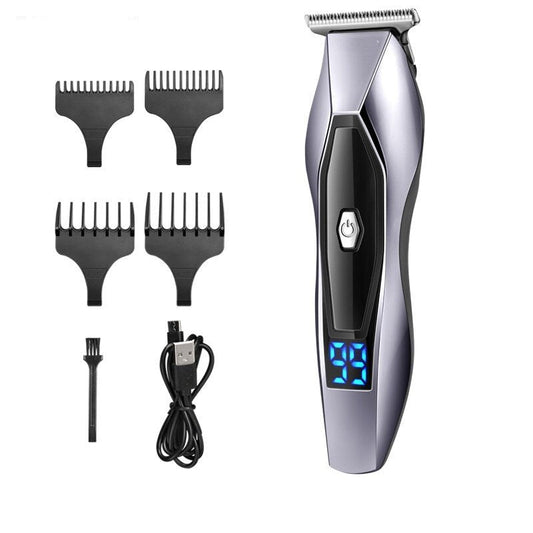 LCD Electric Hair Clipper for Men USB 1200mAh Electric Beard Trimmer Barber Hair Cutting Machine 2-speed Adjustment 5w
