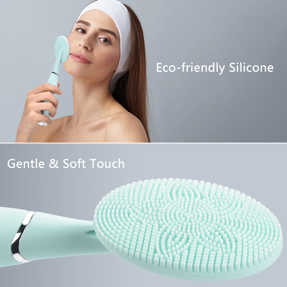 Ultrasonic Facial Cleansing Rechargeable Vibration Face Cleaning Brush Face Washing Pore Clean Massager Skin Care Tool