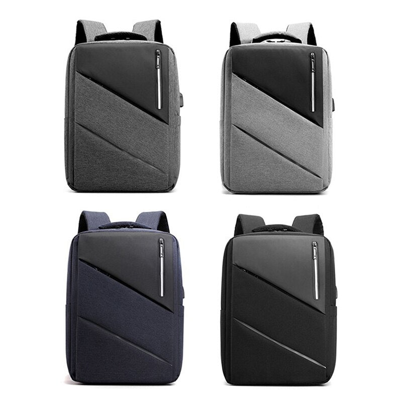 Backpack For Men Waterproof Nylon Luxury Designer Backbag USB Charging Business Anti-theft Black Urban Bag For Laptop 15.6-inch