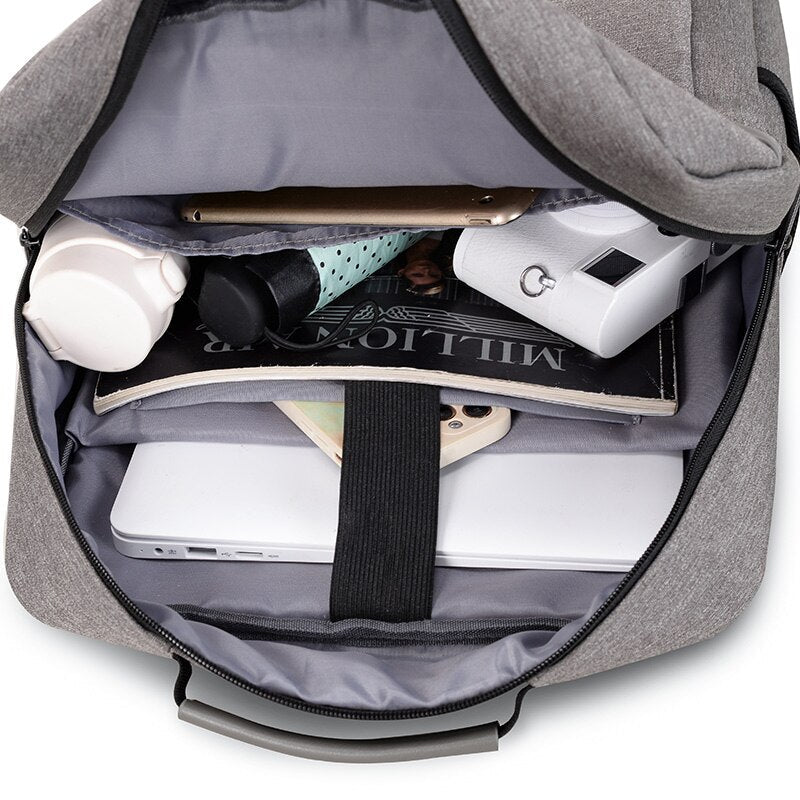 Man Backpack Waterproof Oxford Cloth Bag Multifunctional USB Charging Rucksack Male For Laptop Portable Business Bagpack