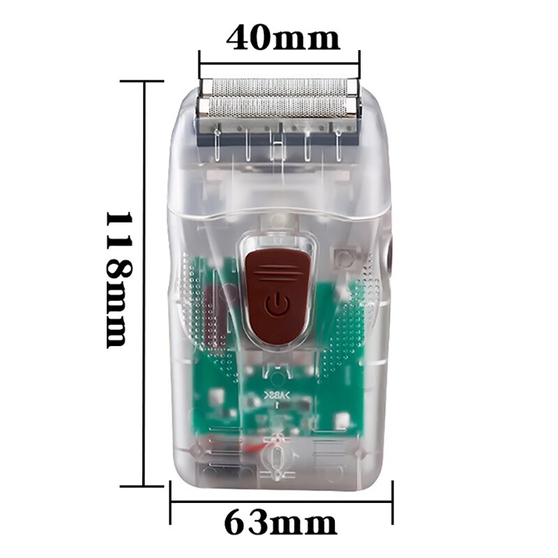 Barber Shaver Shaper Electric Shaver Rechargeable Beard USB Electric Razor for Oil Head Bald Head Shaving Machine Push White