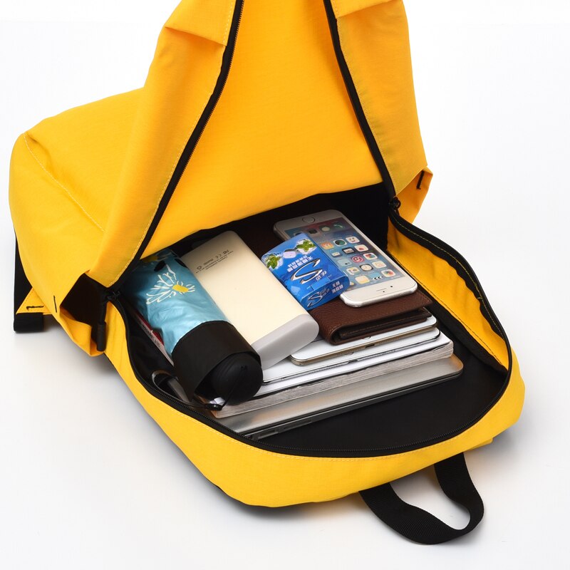 Mens Backpack Fashion Business Yellow Designer Bag For Laptop 13.3 Inch Multifunctional Travel Rucksack Unisex Backpack