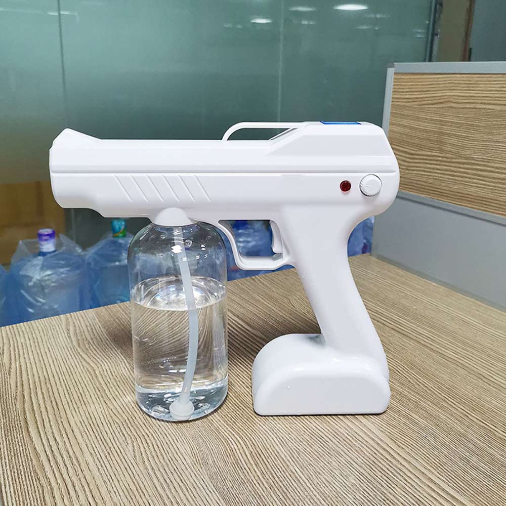 Electric Cordless Fogger 800ml Sprayer UV Atomization Disinfector Blue Light Nano Sprayer Gun For Home Office Hospital School