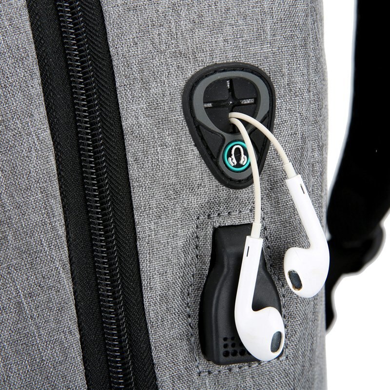 Backpack For Men Multifunctional Waterproof Oxford Cloth Urban Bag For Laptop 13.3 Inch USB Charging Luxury Gray Rucksack Men