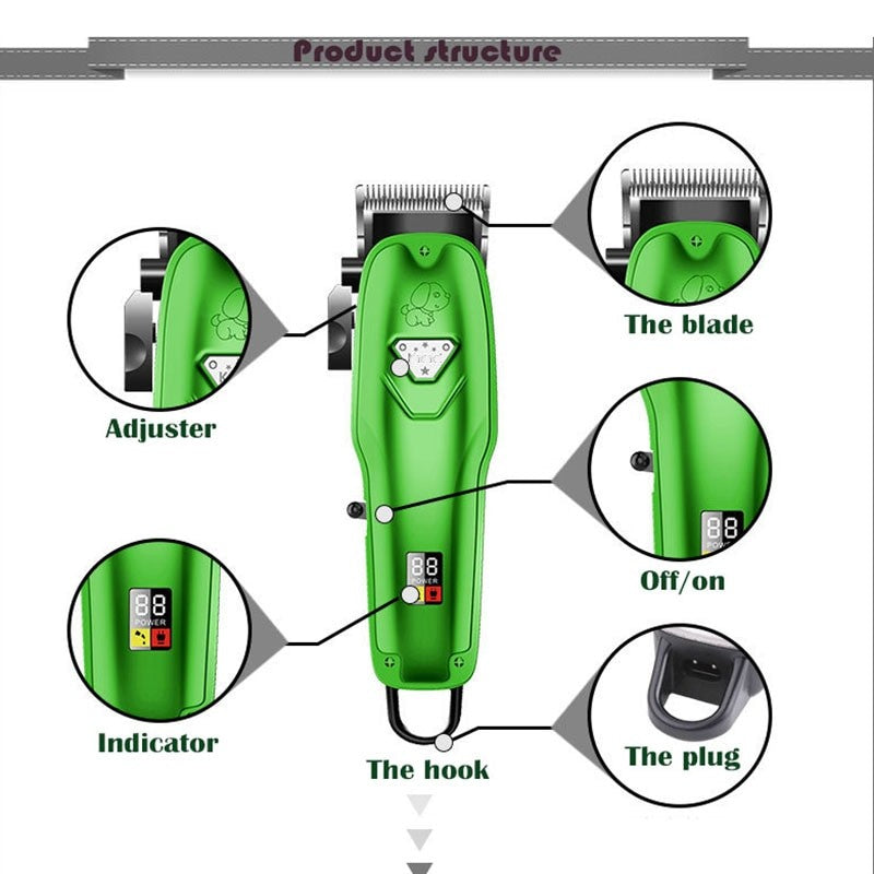 Rechargeable Professional Dog Hair Trimmer for Cat Grooming Machine Hair Remover for Pet