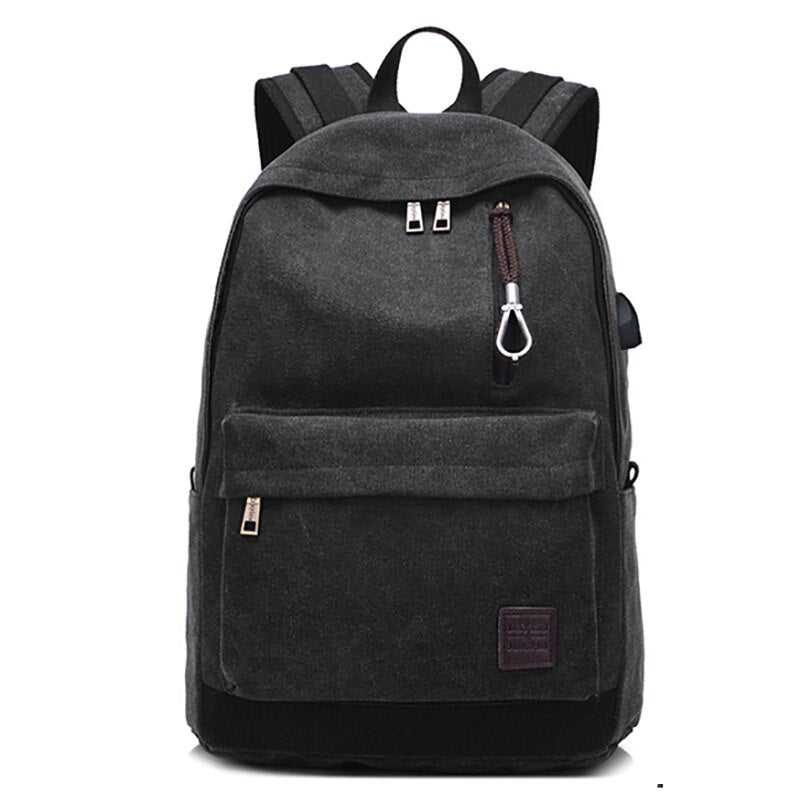 Backpack For Men Multifunctional Waterproof Urban Backpack For Laptop 15.6 Inch Usb Charging Gray Canvas Travel Bag For Man