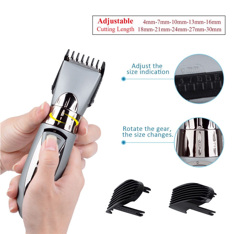 Professional Men Hair Trimmer Removal Washable Electric Hair Clipper Razor Hair Cutting Machine To Haircut Shaver