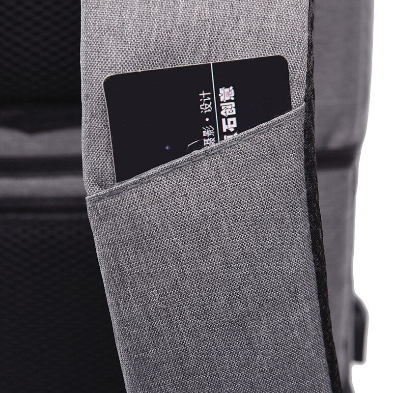 Business Man Backpack Waterproof Oxford Cloth Bag Multifunctional USB Charging Rucksack Male Large Capacity Laptop Bagpack