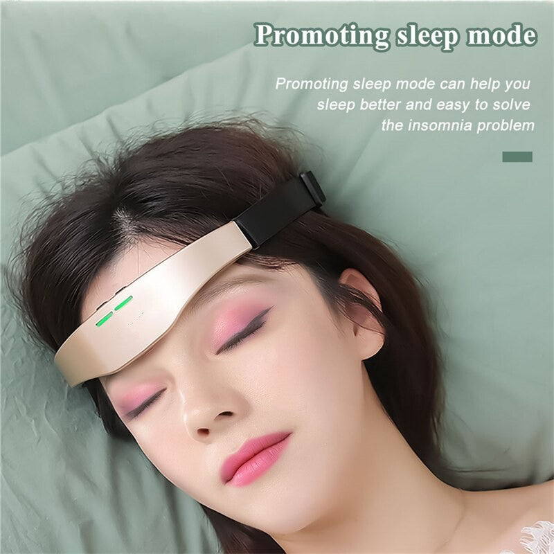 Smart Electric Head Massager Microcurrent Wireless Sleep Instrument Sleep for Better Sleep and Relieve Headache