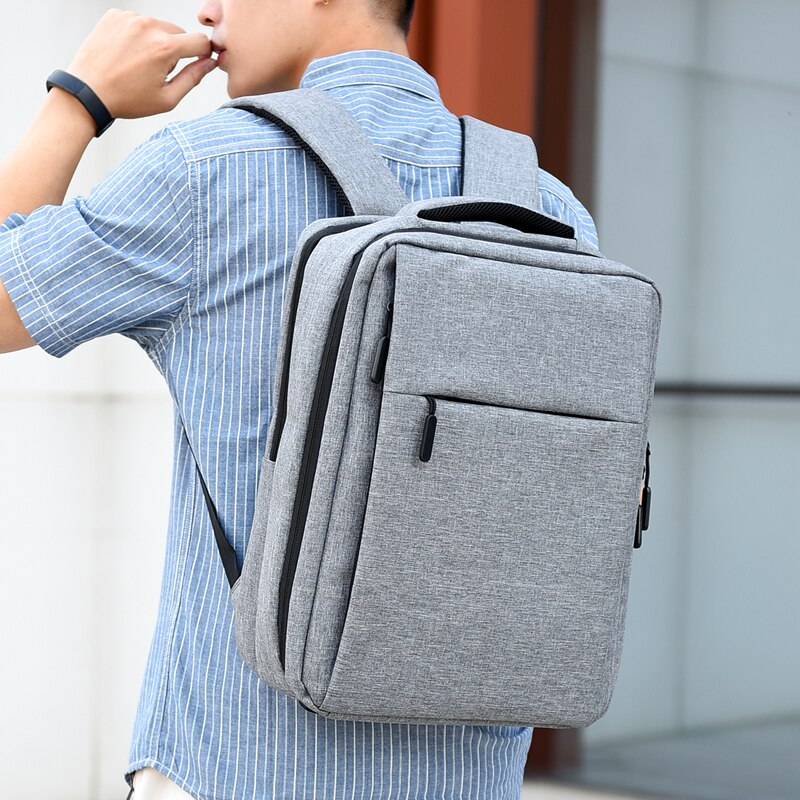 Backpack For Men Portable USB Charging Bag For Laptop 15.6 Inch Multifunctional Waterproof Rucksack Business Travel Backbag