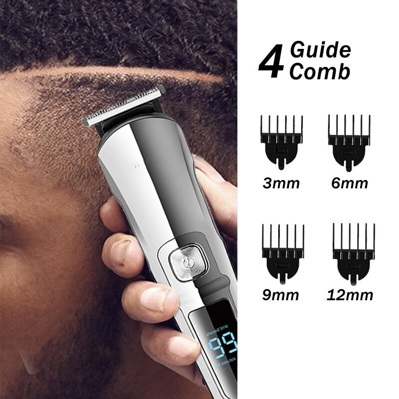 Professional Multifunction Beard Hair Trimmer Waterproof 6 In 1 Hair Clipper Electric Razor for Men Grooming  Kit