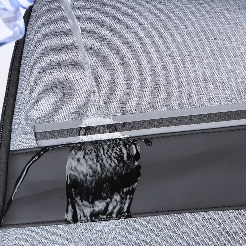 Backpack For Men Multifunctional Man's Business Bag USB Charging Waterproof Rucksack Male For Laptop Trolley Strap Design