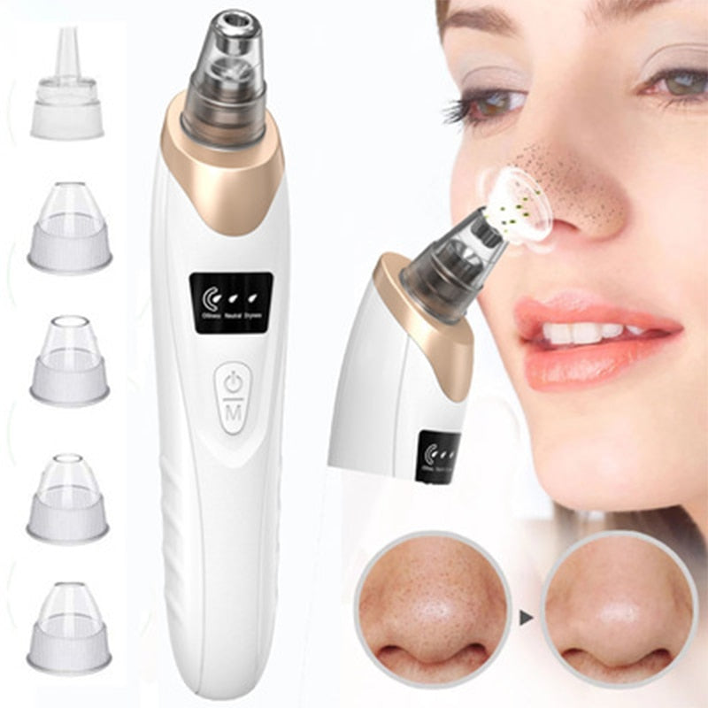 Electric Facial Blackhead Remover Vacuum Acne Spots Pore Black Dot Cleaner Pimple Remover Face Deep Cleaning Machine Beauty Tool