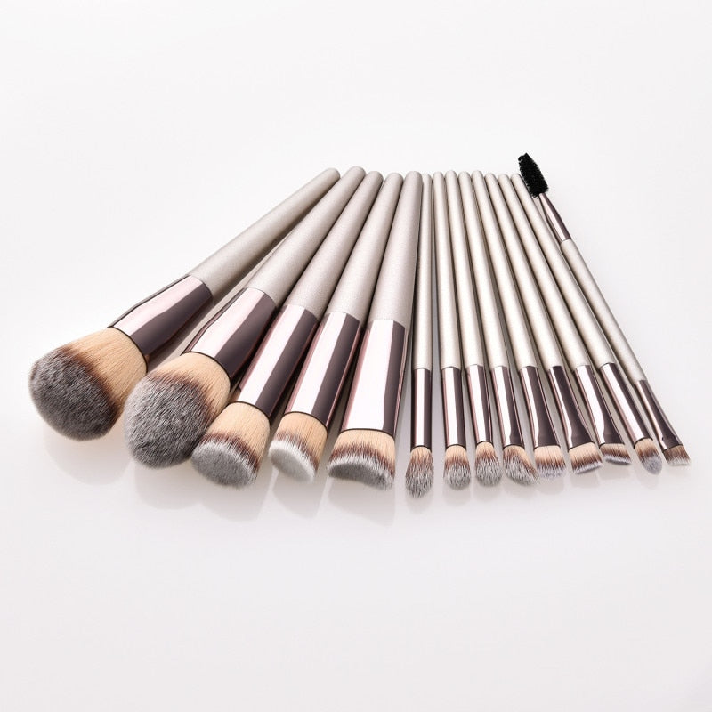 14pcs Fashionable Brushes Contour Blush Makeup Professional Foundation Eyeshadow Eyebrow Powder Make Up Brush Cosmetic Tools