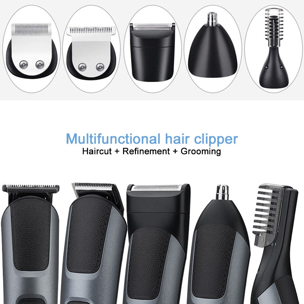 Hair Clippers Multifunctional Men Professional Electric 5 In 1 Body Nose Haircut Machine Kit Beard Trimmer Razor