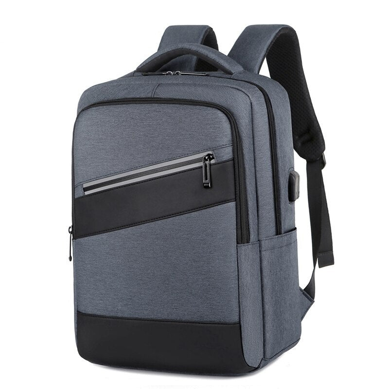 Backpack For Men Multifunctional Man's Business Bag USB Charging Waterproof Rucksack Male For Laptop Trolley Strap Design