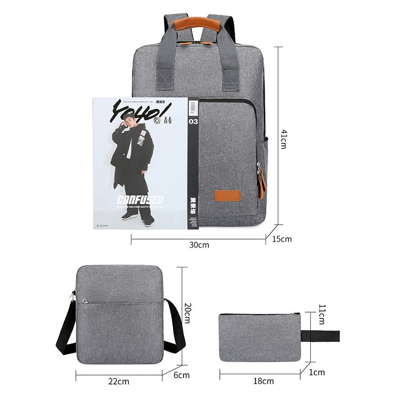 Business Casual Backpacks For Men Waterproof Oxford Cloth Bag Male Multifunction Portable Laptop Rucksack Unisex Bagpack