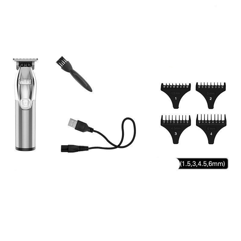 Metal Outlining Trimmer Hair Clipper Zero-gap Exposed T-blade with 360 View for Edge-ups Hard Line
