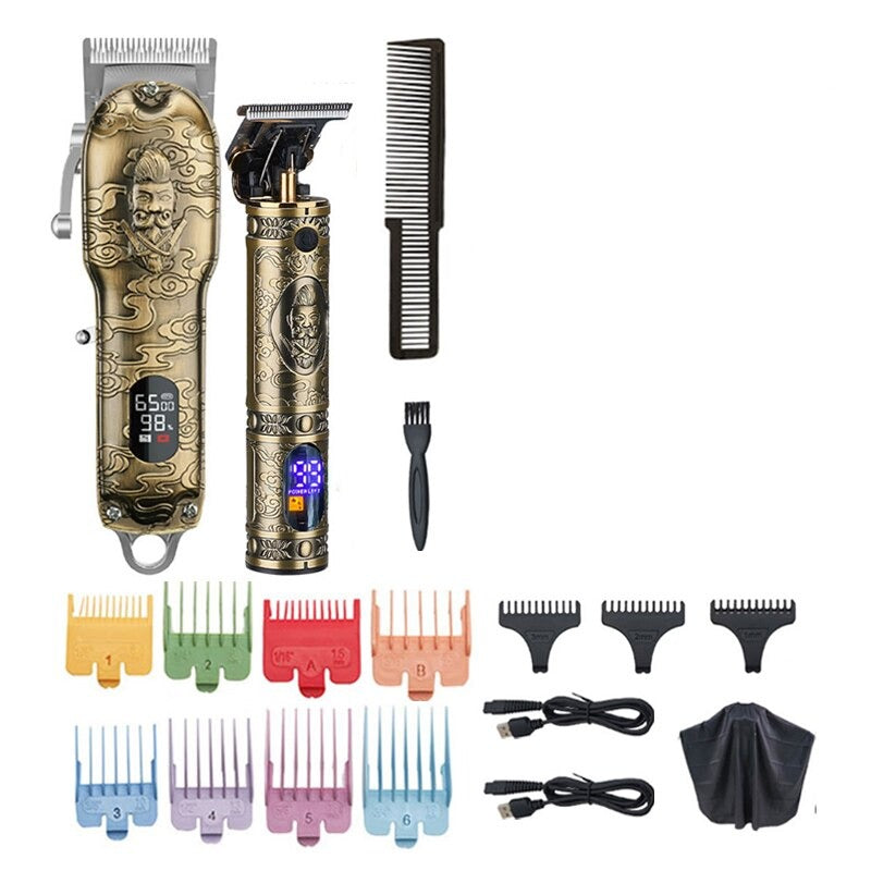 Professional Powerful 10w Hair Clipper Comb Kits Full Metal Shell Electric Beard Hair Trimmer for Men Barber Haircut Machine