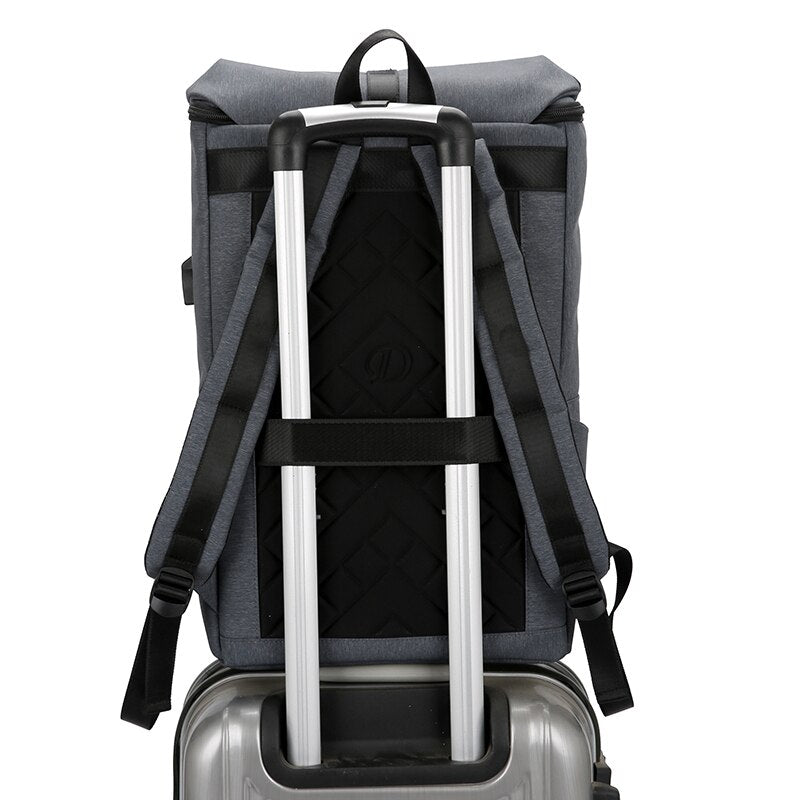 Men's Backpack USB Charging Business Bag Multifunctional Waterproof Oxford Cloth Rucksack Male Ultralight Laptop Backpack