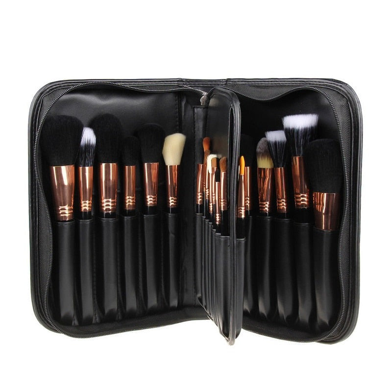 Makeup Brush Bag Zipper 29pcs Brushes Holder Case Artist Pockets Storage For Men Women Cosmetic Brush Case