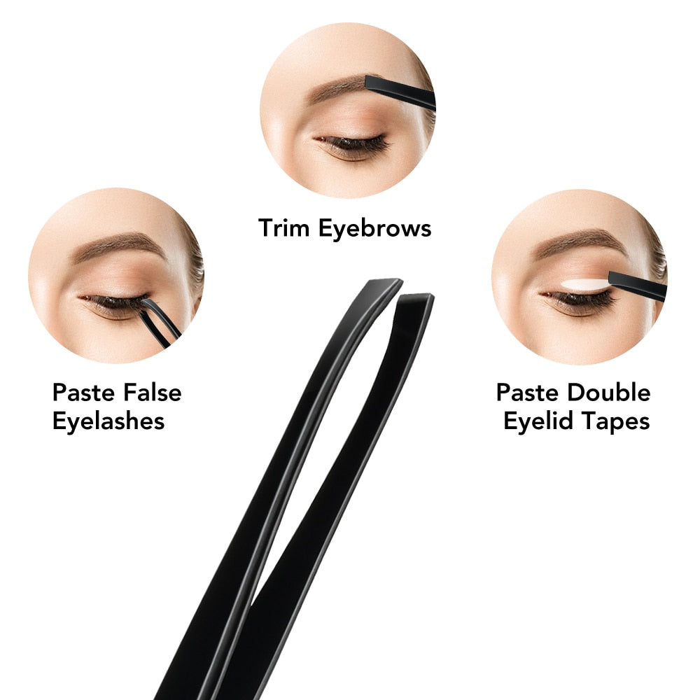 11Pcs Professional Eyebrow Trimming Tool Set Eyebrow Shaping Knife Tweezers Comb Pencil Eyebrow Trimming Clip Make Up Tool Kit