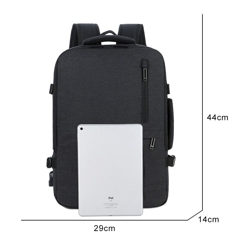News Men's Backpack USB Charging Multifunctional Laptop Backbag Business Waterproof Casual Bag For Mans Rucksack