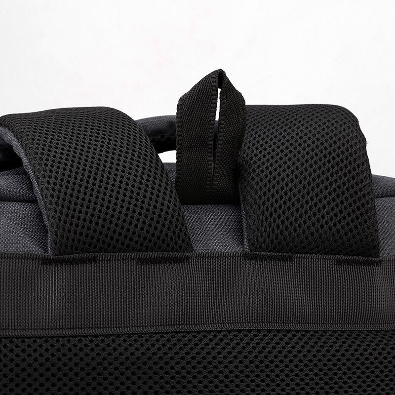 Mens Grey Backpacks Urban USB Charging Luxury Waterproof Laptop Bag 15.6-inch Multifunctional Portable Unisex Rucksack Man