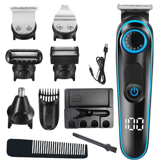 5 in1 Facial Grooming Set Hair Trimmer Electric Shaver Hair Clipper Eyebrow Nose Ear Trimer Beard Stubble Trimmer Body Groomer