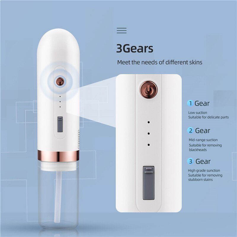 Electric Bubble Blackhead Remover Pore Vacuum Cleaner Water Cycle Face Vacuum Comedone Extractor Tool Acne Pimple Removal